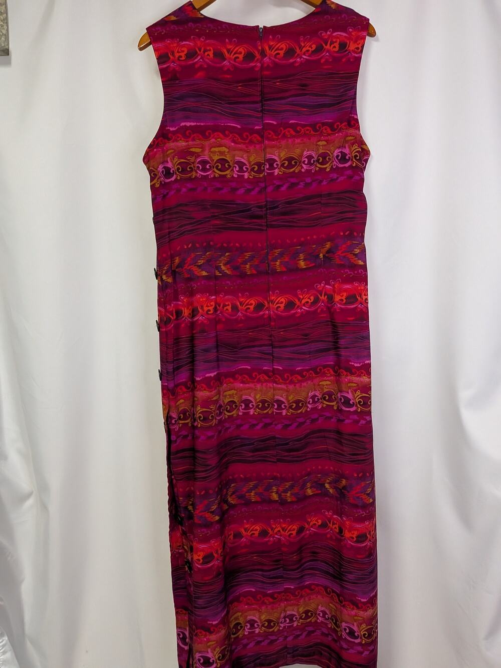 Y2K Fall Multi Color Sleeveless Scoop neck Midi Dress RK Size 16